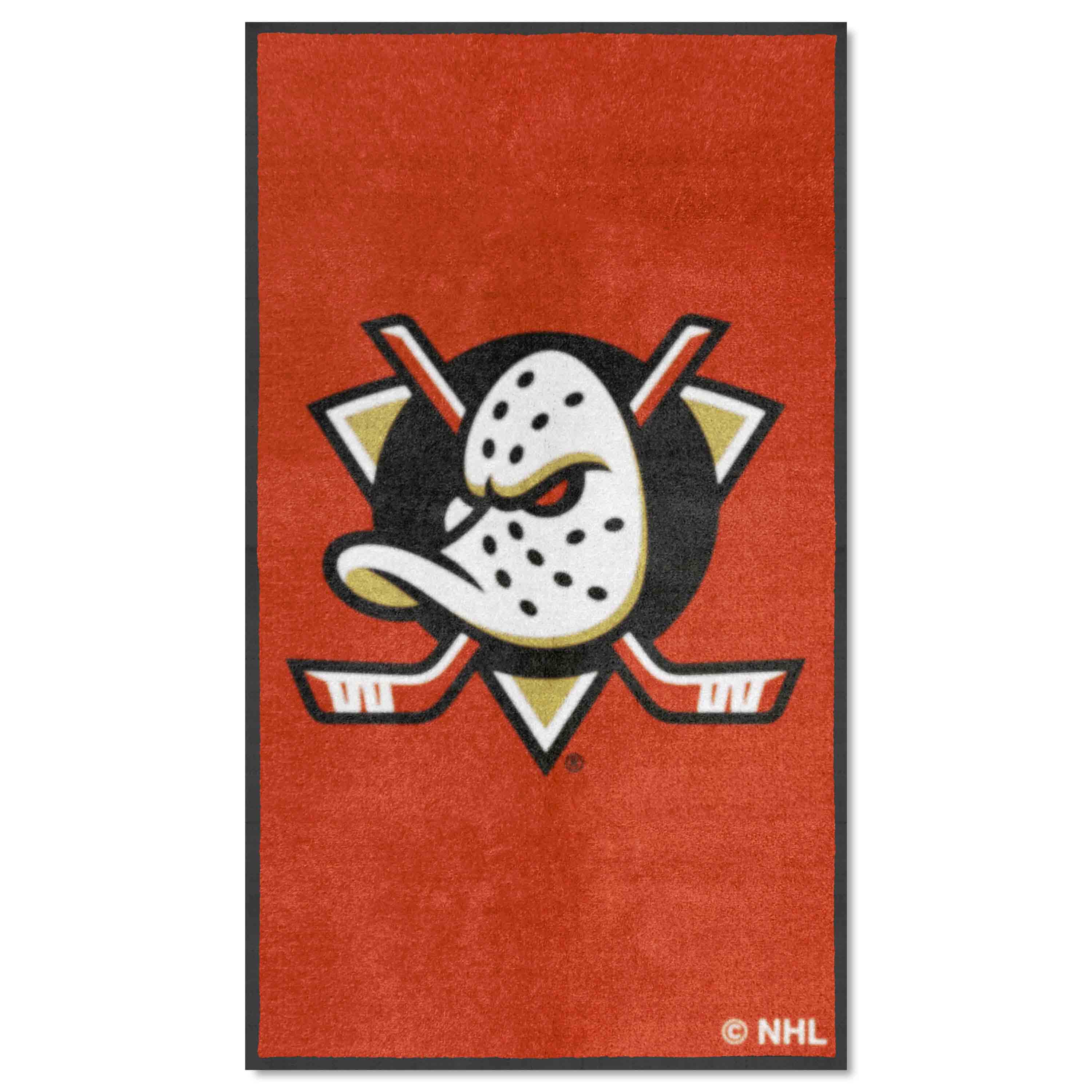 Anaheim Ducks 3X5 High-Traffic Mat with Durable Rubber Backing - Portrait Orientation - Anaheim Ducks