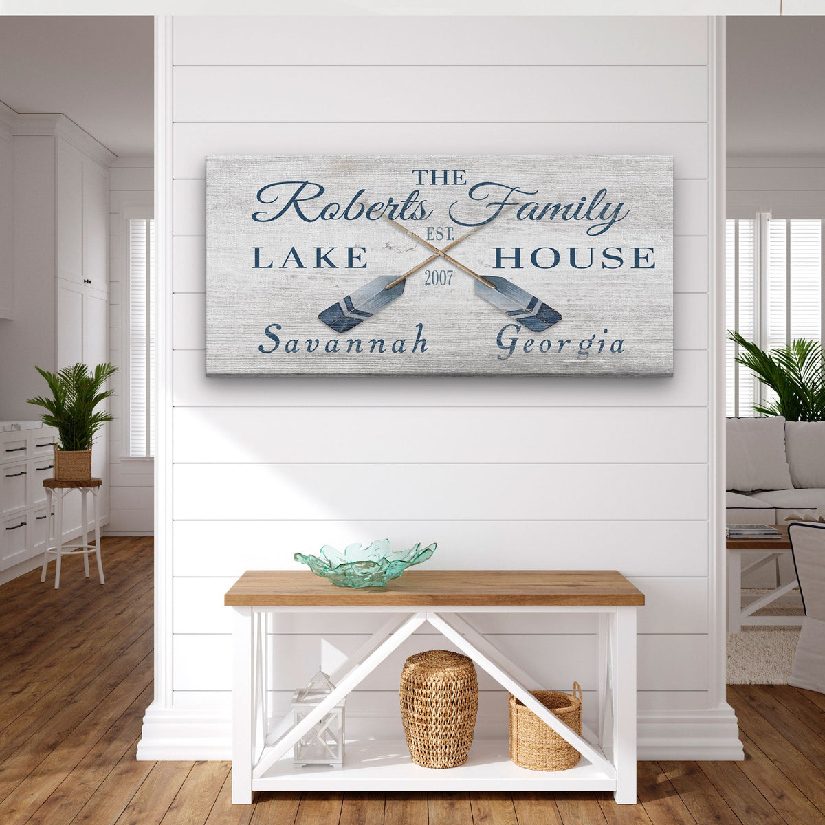 Longitude Latitude Personalized Coordinates Sign, With, Rustic Oars Paddles - Off The Square Designs - Flyclothing LLC