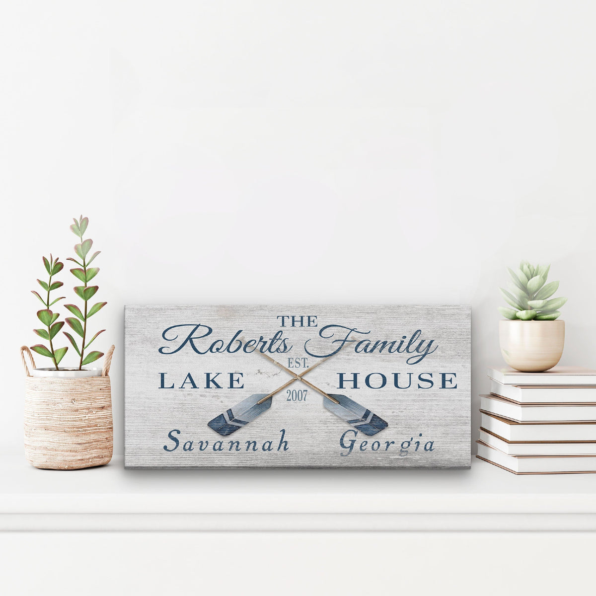 Longitude Latitude Personalized Coordinates Sign, With, Rustic Oars Paddles - Off The Square Designs - Flyclothing LLC