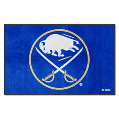 Buffalo Sabres 4X6 High-Traffic Mat with Durable Rubber Backing - Landscape Orientation - Buffalo Sabres