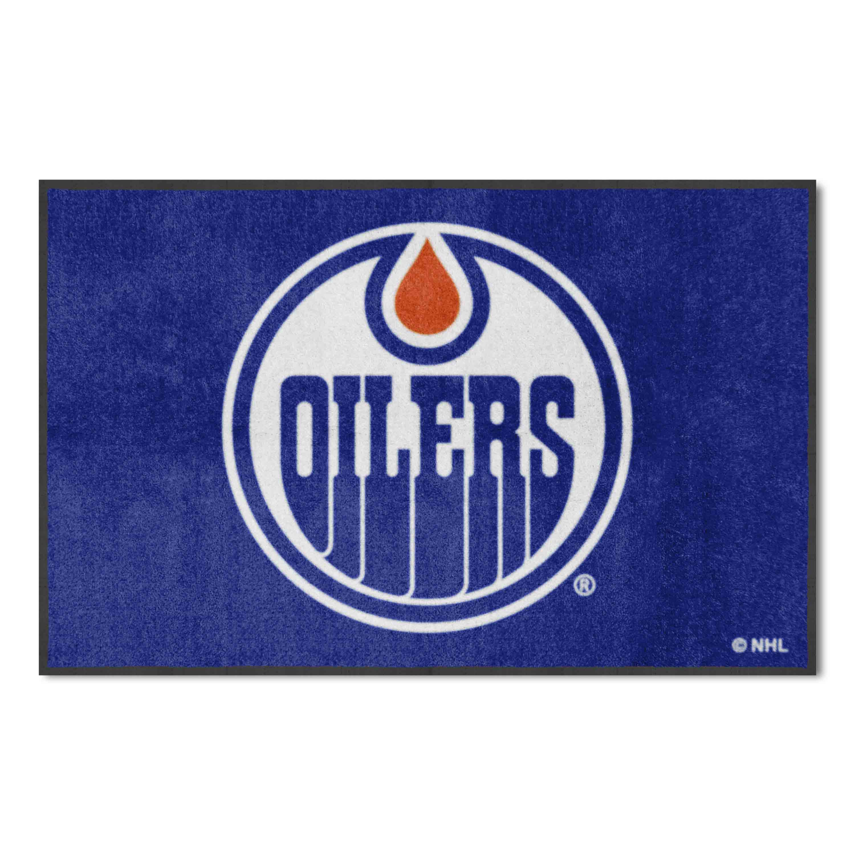 Edmonton Oilers 4X6 High-Traffic Mat with Durable Rubber Backing - Landscape Orientation - Edmonton Oilers