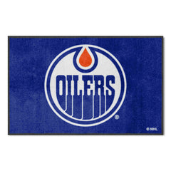 Edmonton Oilers 4X6 High-Traffic Mat with Durable Rubber Backing - Landscape Orientation - Edmonton Oilers