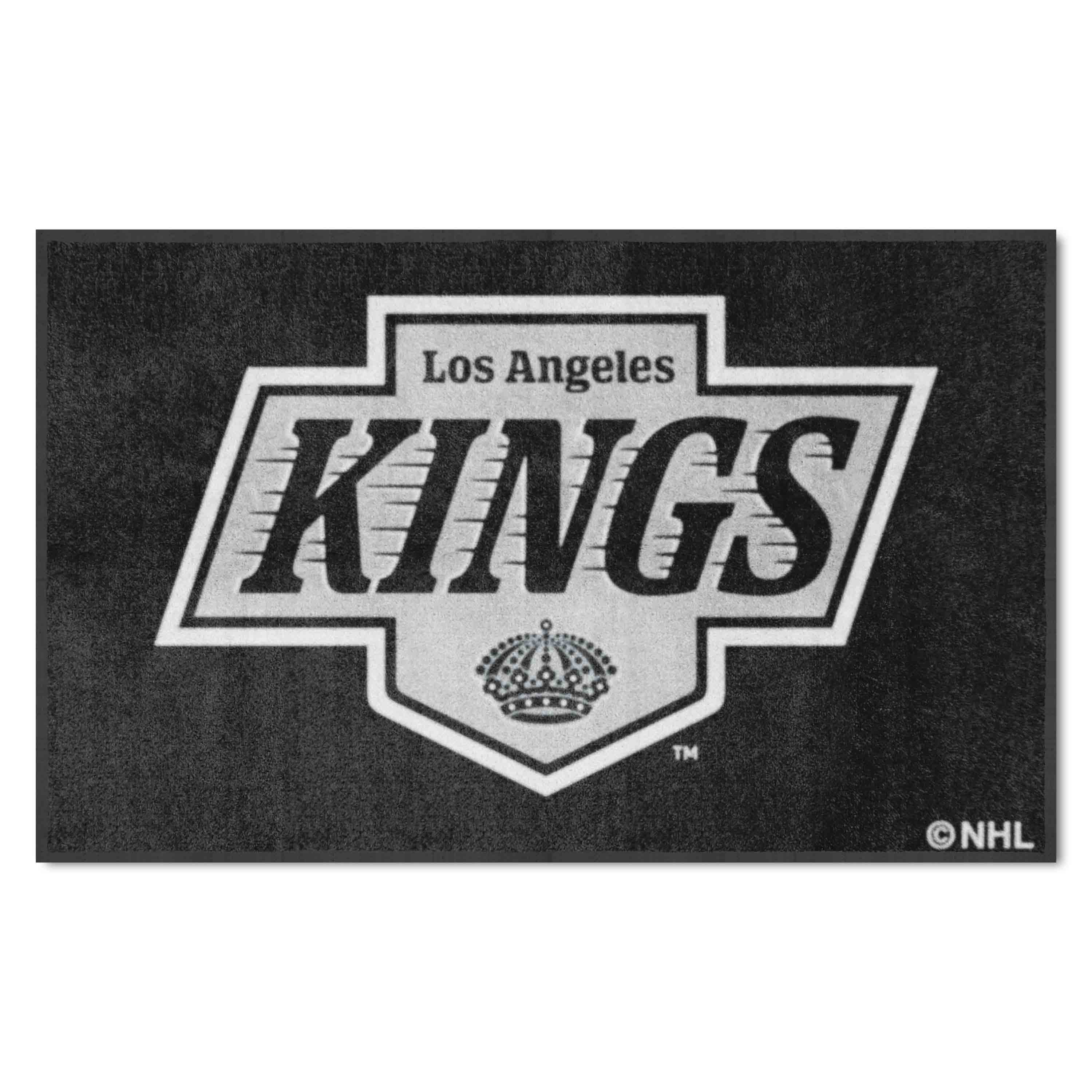 Los Angeles Kings 4X6 High-Traffic Mat with Durable Rubber Backing - Landscape Orientation - Los Angeles Kings