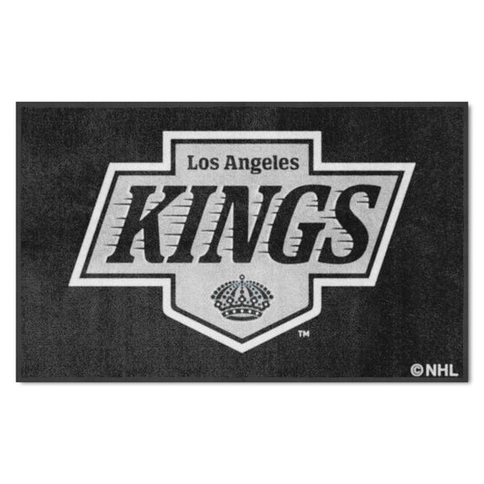 Los Angeles Kings 4X6 High-Traffic Mat with Durable Rubber Backing - Landscape Orientation - Los Angeles Kings