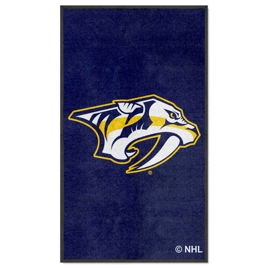 Nashville Predators 3X5 High-Traffic Mat with Durable Rubber Backing - Portrait Orientation - Nashville Predators