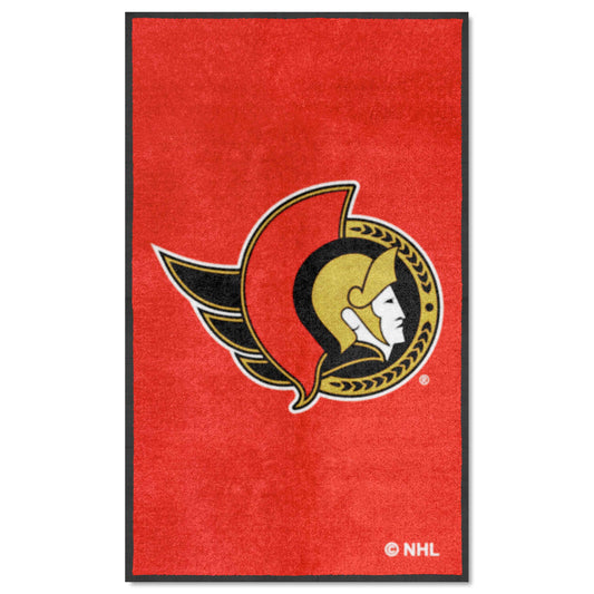 Ottawa Senators 3X5 High-Traffic Mat with Durable Rubber Backing - Portrait Orientation - Ottawa Senators
