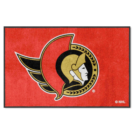 Ottawa Senators 4X6 High-Traffic Mat with Durable Rubber Backing - Landscape Orientation - Ottawa Senators