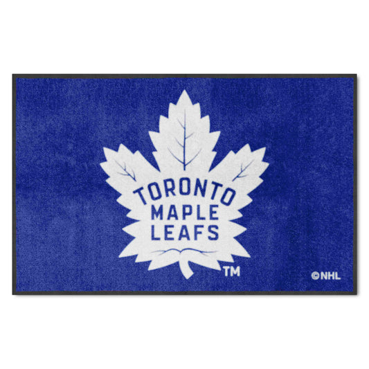 Toronto Maple Leafs 4X6 High-Traffic Mat with Durable Rubber Backing - Landscape Orientation
