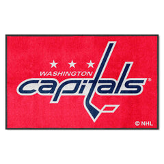 Washington Capitals 4X6 High-Traffic Mat with Durable Rubber Backing - Landscape Orientation
