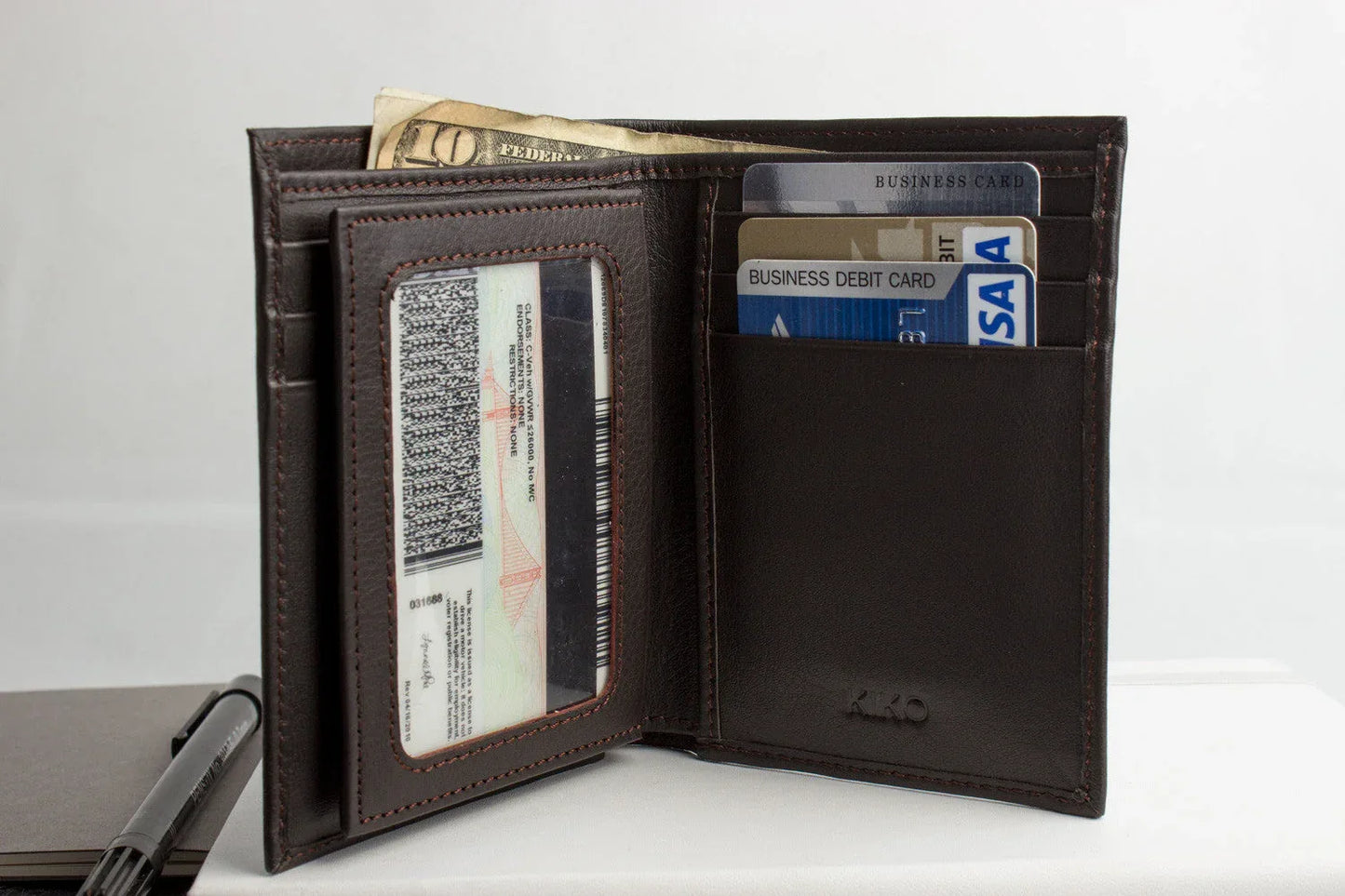 Slimfold Passcase Wallet - Kiko Leather - Flyclothing LLC