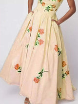 Floral Print Tube Maxi Dress - Trendsi - Flyclothing LLC