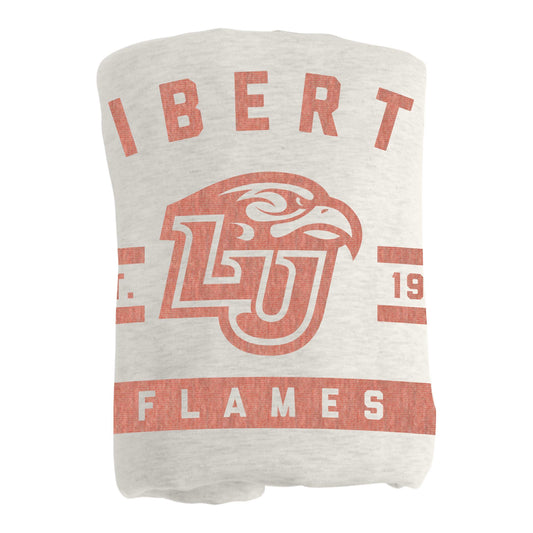 Liberty University Red Logo Sublimated Sweatshirt Blanket - Logo Brands - Flyclothing LLC