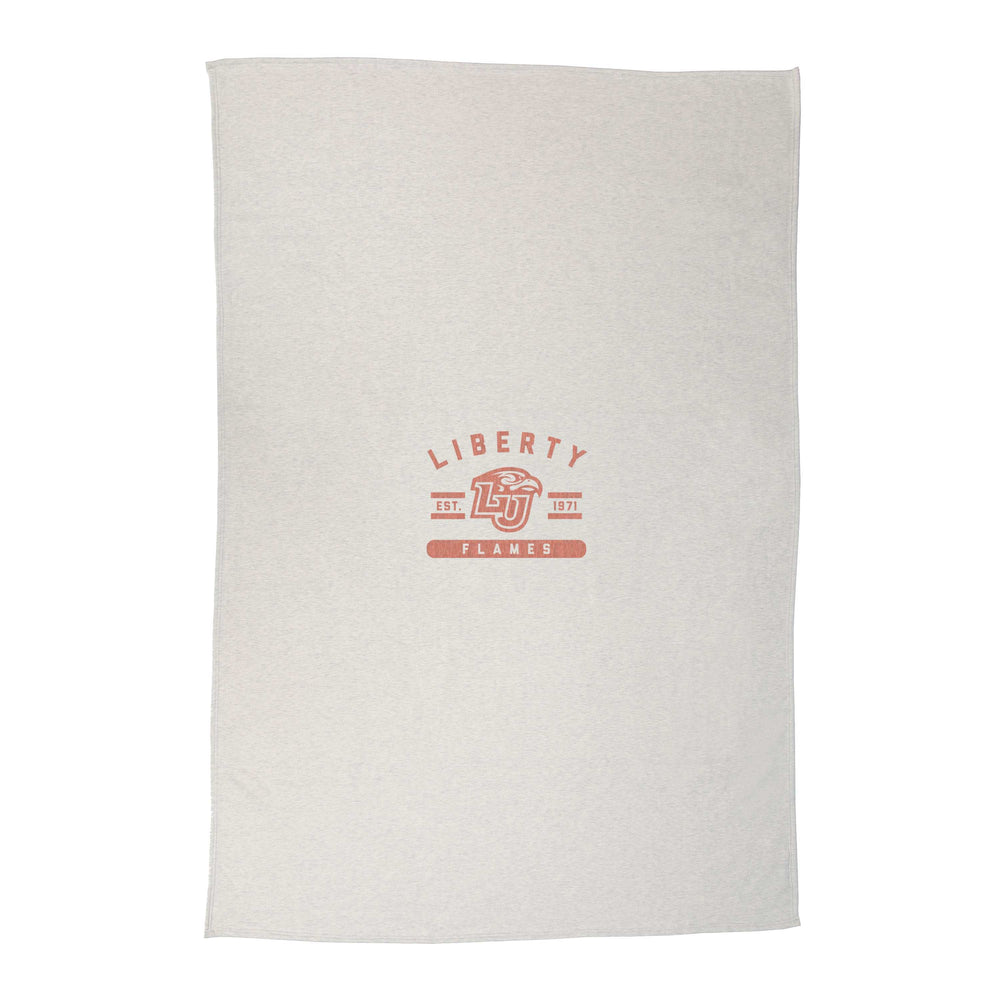 Liberty University Red Logo Sublimated Sweatshirt Blanket - Logo Brands - Flyclothing LLC