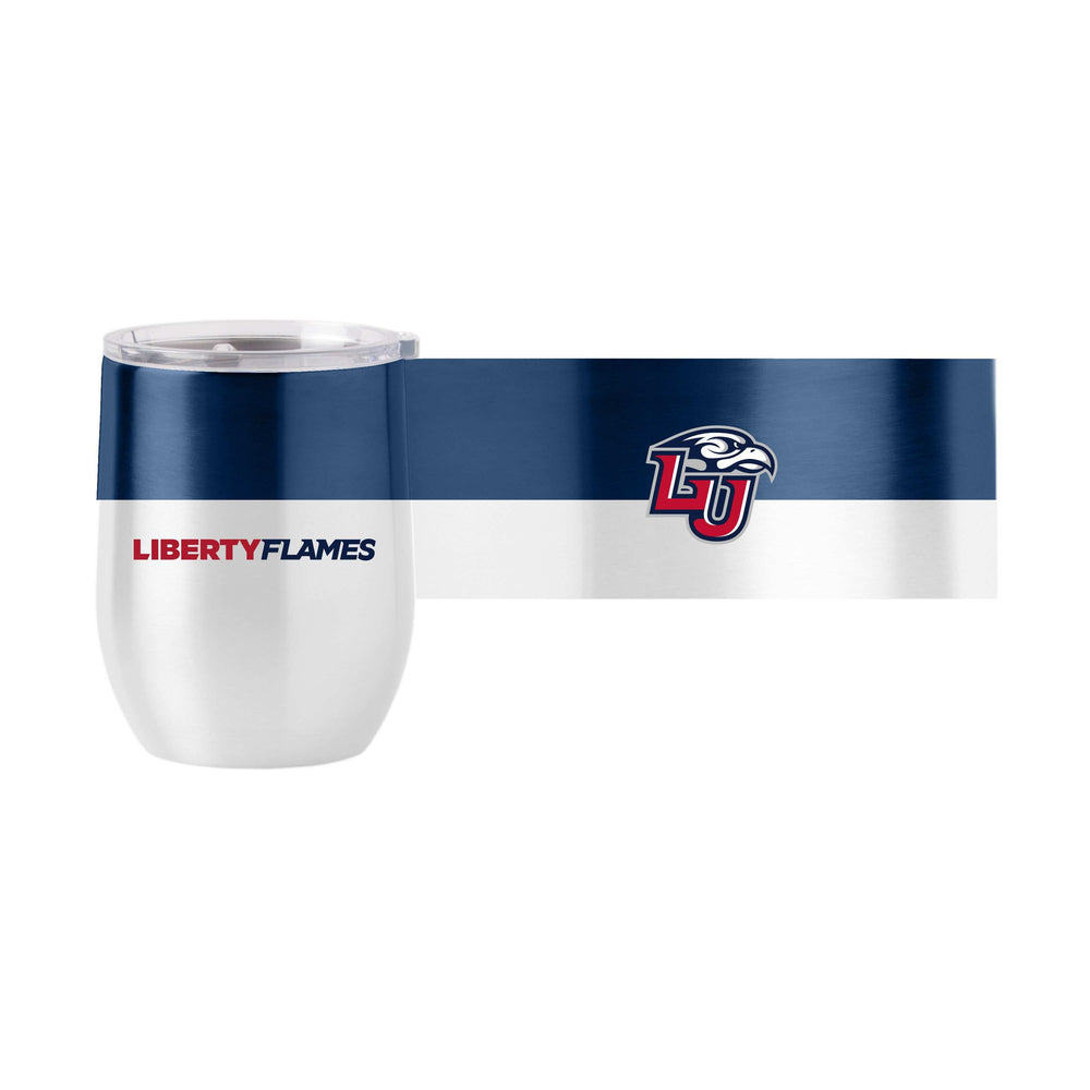 Liberty University 16oz Colorblock Stainless Curved Beverage - Logo Brands - Flyclothing LLC