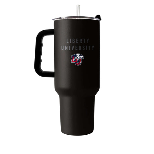 Liberty University 40oz Black Tonal Powder Coat Tumbler - Logo Brands - Flyclothing LLC