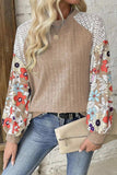 Printed Round Neck Long Sleeve Top - Trendsi - Flyclothing LLC
