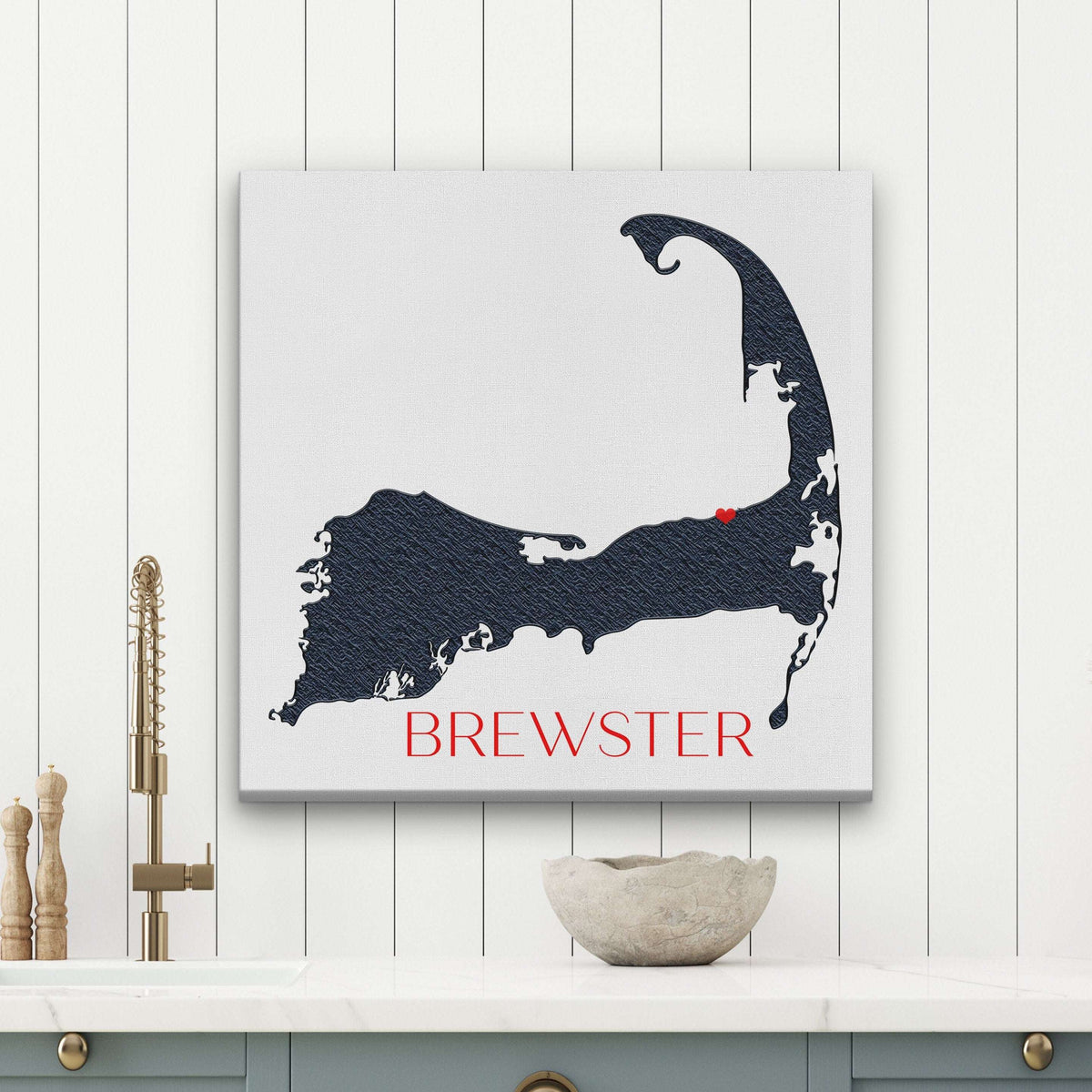 Cape Cod Canvas Customizable Silhouette Wall Decor - Off The Square Designs - Flyclothing LLC