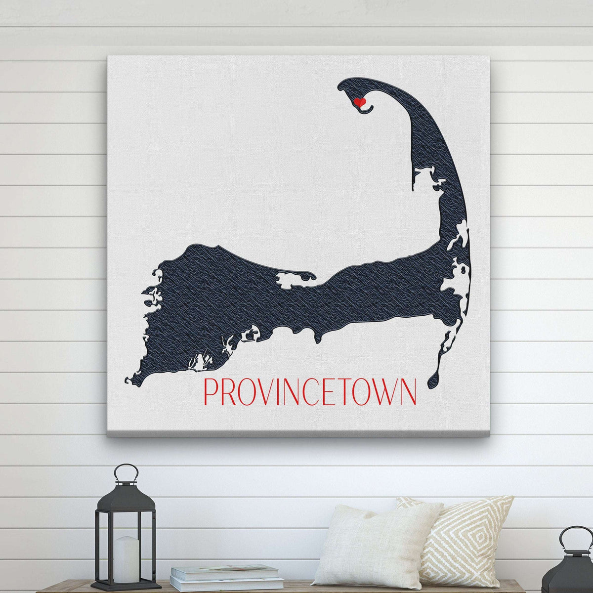 Cape Cod Canvas Customizable Silhouette Wall Decor - Off The Square Designs - Flyclothing LLC