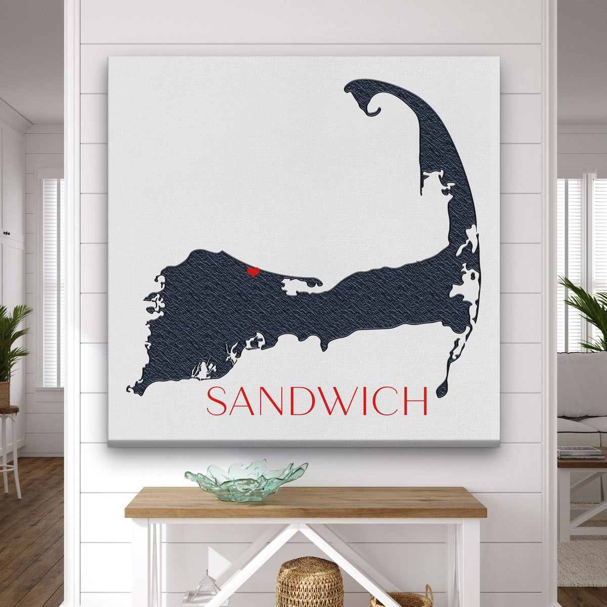 Cape Cod Canvas Customizable Silhouette Wall Decor - Off The Square Designs - Flyclothing LLC