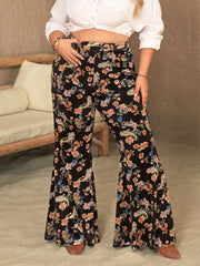 Plus Size Wide Leg Printed Pants - Trendsi