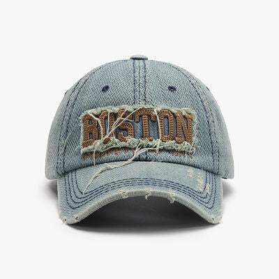 Letter Adjustable Cotton Baseball Cap - Trendsi - Flyclothing LLC