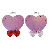 12PAIRS - Heart Dangle Earrings - Madeline Love - Flyclothing LLC