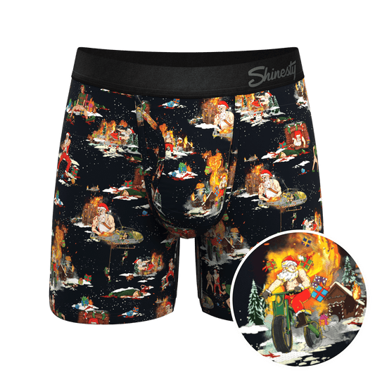 The 12 Slays of Christmas | Christmas Scene Ball Hammock® Pouch Underwear With Fly - Shinesty