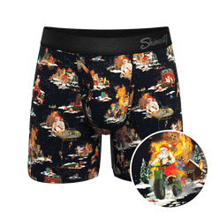 The 12 Slays of Christmas | Christmas Scene Ball Hammock® Pouch Underwear With Fly - Shinesty