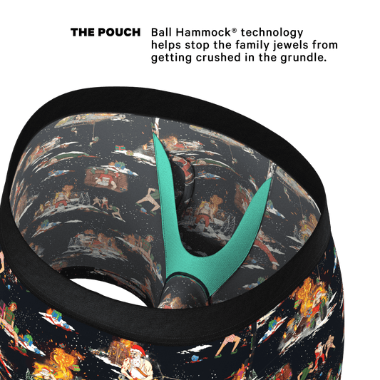 The 12 Slays of Christmas | Christmas Scene Ball Hammock® Pouch Underwear With Fly - Shinesty