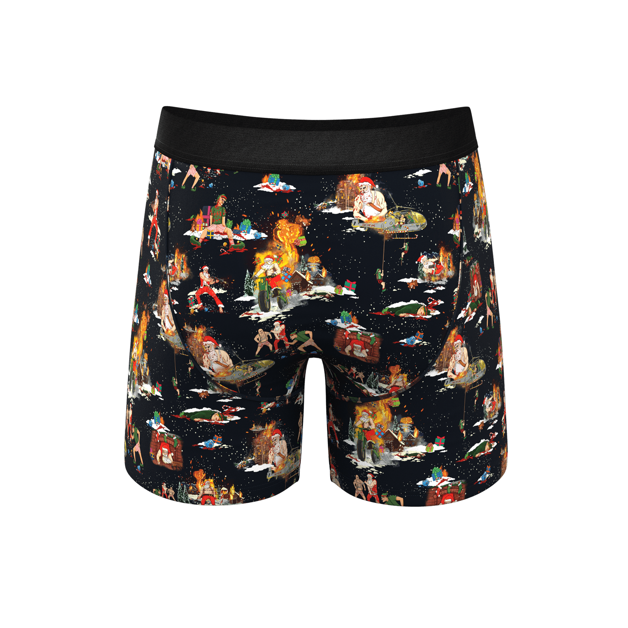 The 12 Slays of Christmas | Christmas Scene Ball Hammock® Pouch Underwear With Fly - Shinesty
