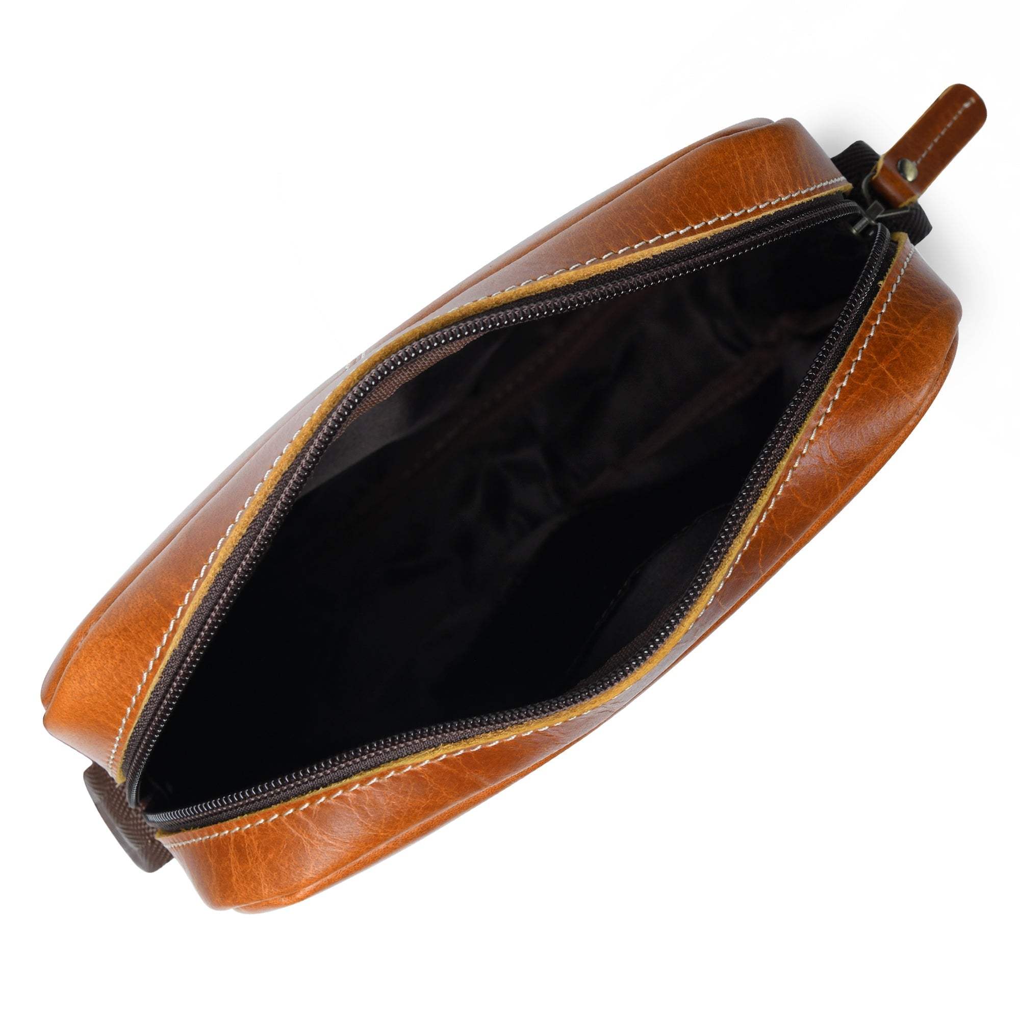 The Compact Messenger- Tan - Classy Leather Bags - Flyclothing LLC