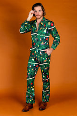 The Christmas Tree Camo | Christmas Tree Print Christmas Flight Suit - Shinesty