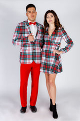 The Scotch on the Rocks | White Plaid Christmas Suit - Shinesty