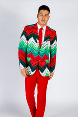 The Dapper Doily | Quilted Print Christmas Suit - Shinesty