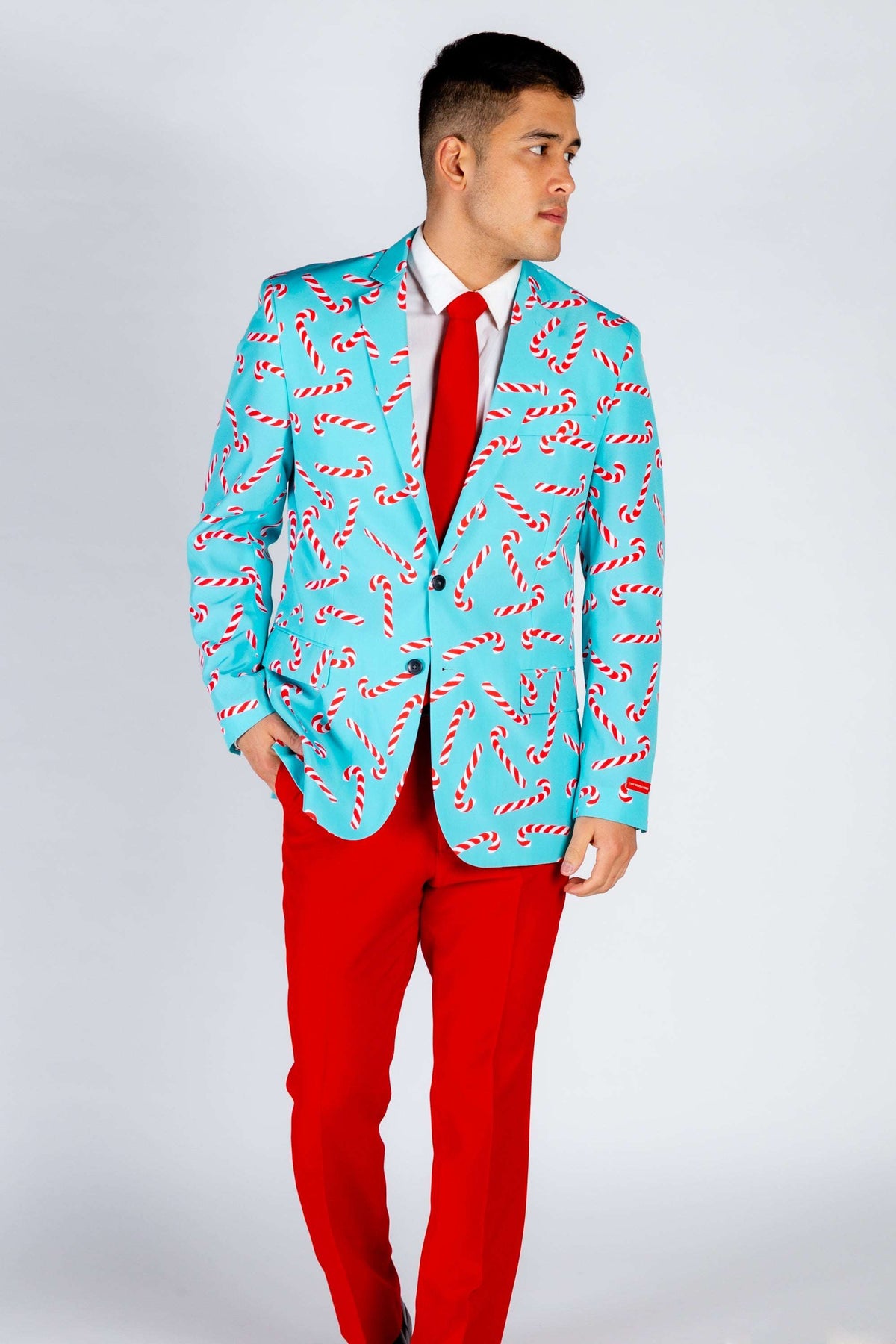 The Peppermint Pimp Canes | Candy Cane Print Christmas Suit - Shinesty - Flyclothing LLC