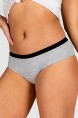 The Gray Area | Heather Grey Ball Hammock® Boxer and Cheeky Matching Couples Underwear 2 Pack - Shinesty