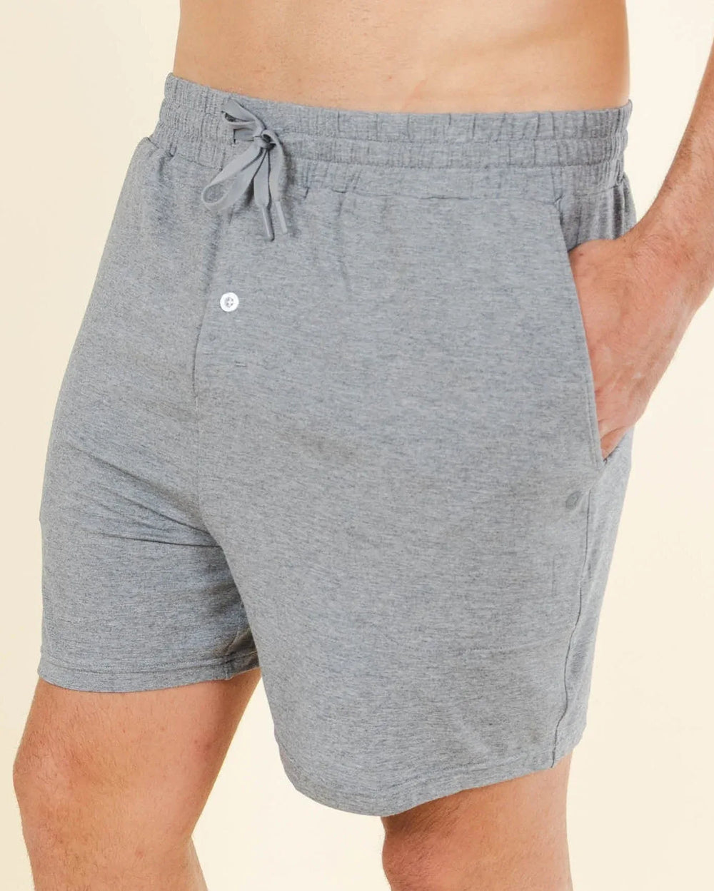 The Rock Solid | Mild Grey SleepDeep™ Men’s Pajama Shorts - Shinesty - Flyclothing LLC