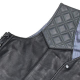 Hammer down Men's Western Style Leather Biker Vest - First Manufacturing Company - Flyclothing LLC