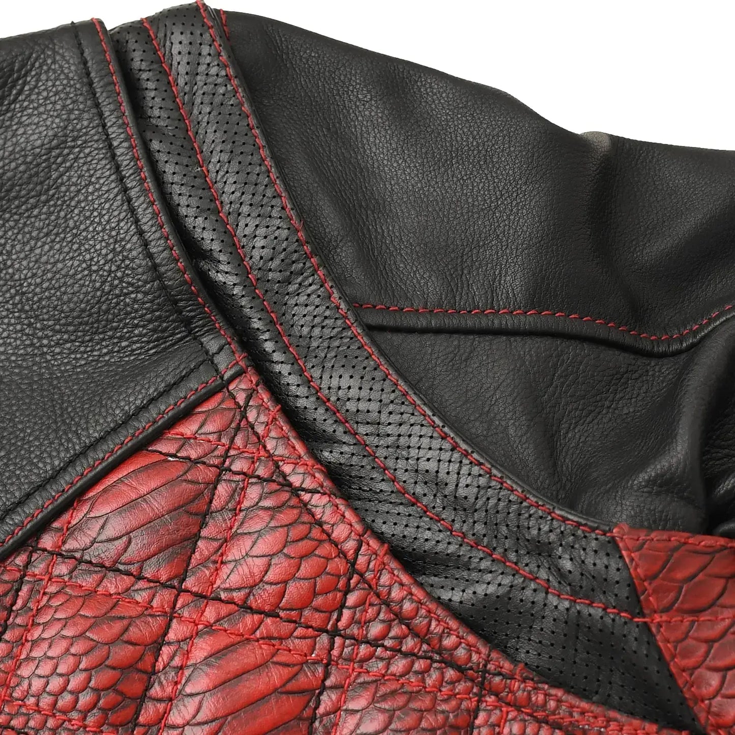 Redstrike Men’s Motorcycle Leather Jacket - First Manufacturing Company - Flyclothing LLC
