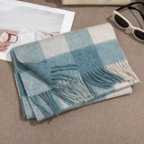 Plaid Fringe Scarf - Trendsi - Flyclothing LLC