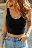 Scoop Neck Wide Strap Tank - Trendsi - Flyclothing LLC