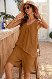 Casual V-Neck Sleeveless Romper with Pockets - Trendsi - Flyclothing LLC