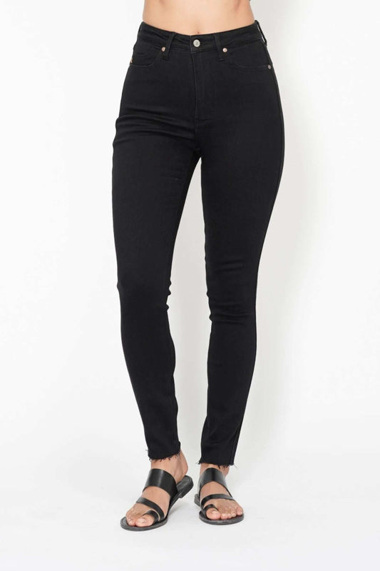 Judy Blue Full Size High Waisted Tummy Control Shield Pockets Skinny Jeans Plus Size - Trendsi - Flyclothing LLC