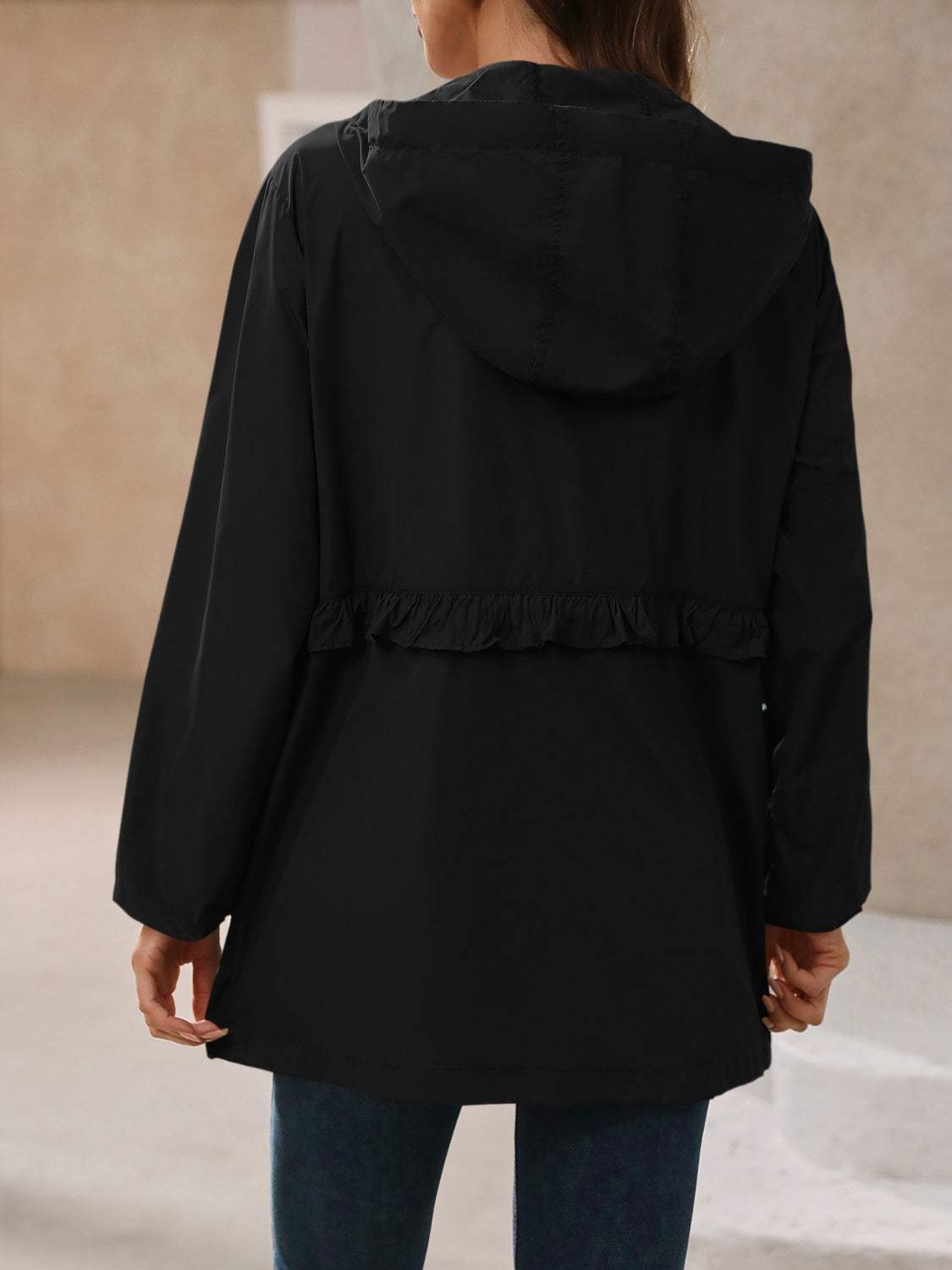 Ivy Lane Outdoor Waterproof Long Sleeve Hooded Windbreaker - Trendsi - Flyclothing LLC