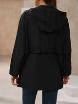 Ivy Lane Outdoor Waterproof Long Sleeve Hooded Windbreaker - Trendsi - Flyclothing LLC