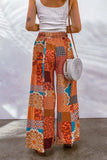 Full Size Drawstring Printed Wide Leg Pants - Trendsi - Flyclothing LLC