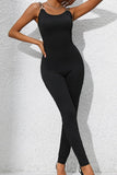 Scoop Neck Wide Strap Skinny Jumpsuit - Trendsi