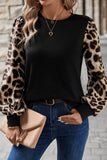 Leopard Long Sleeve Blouse - Trendsi - Flyclothing LLC
