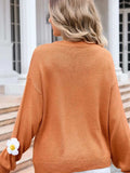 Angel Wings Flower Round Neck Long Sleeve Sweater - Trendsi - Flyclothing LLC