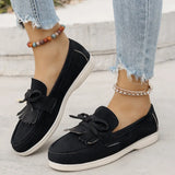 Round Toe Flats Loafers - Trendsi - Flyclothing LLC